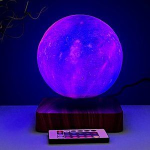 Magnetic Levitating & Spinning Galaxy Night Lamp - With Remote